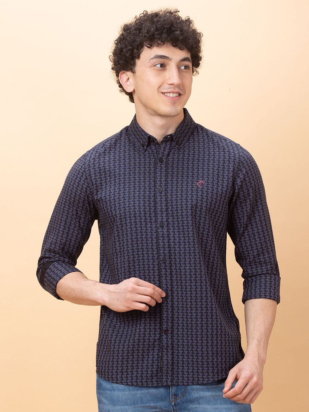 Being Human Men Slim Fit Opaque Printed Casual Shirt