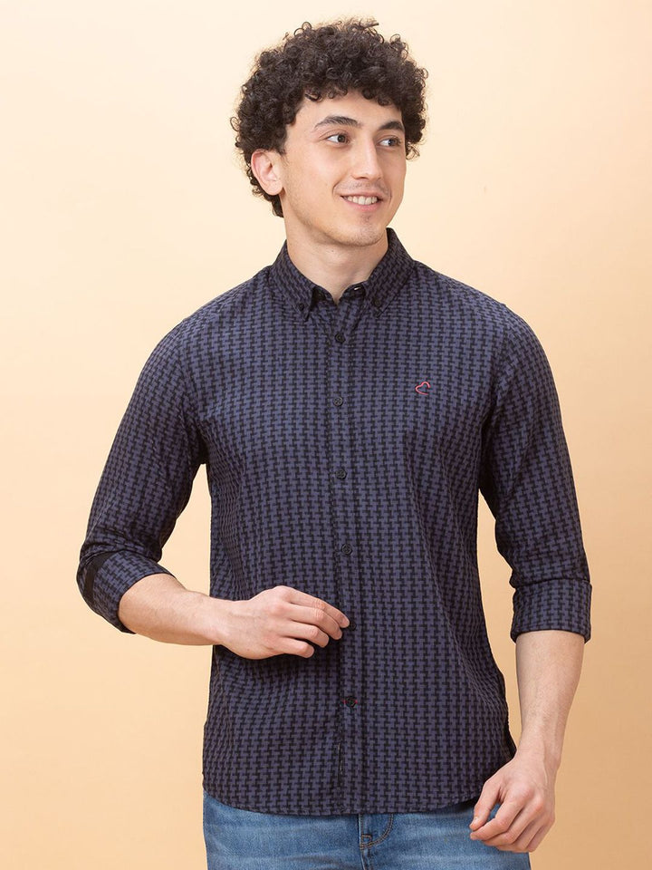 Being Human Men Slim Fit Opaque Printed Casual Shirt