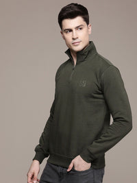 Sambungan Perancis Mock Collar Sweatshirt