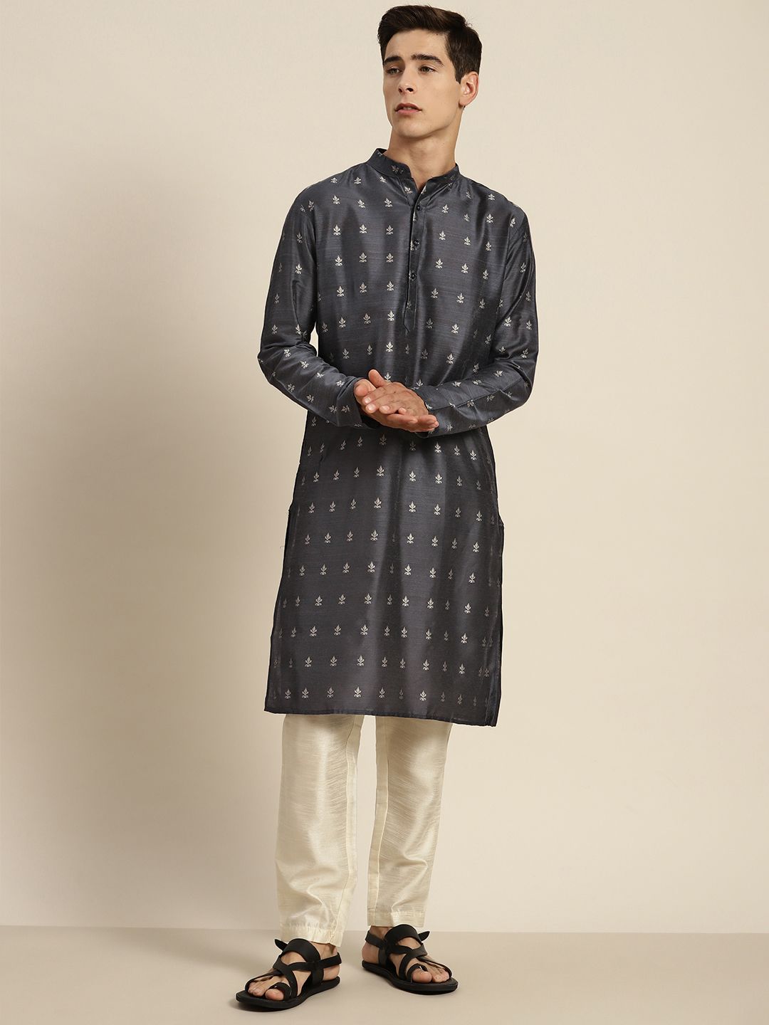 SOJANYA Kurta Sutera Katun Motif Etnik