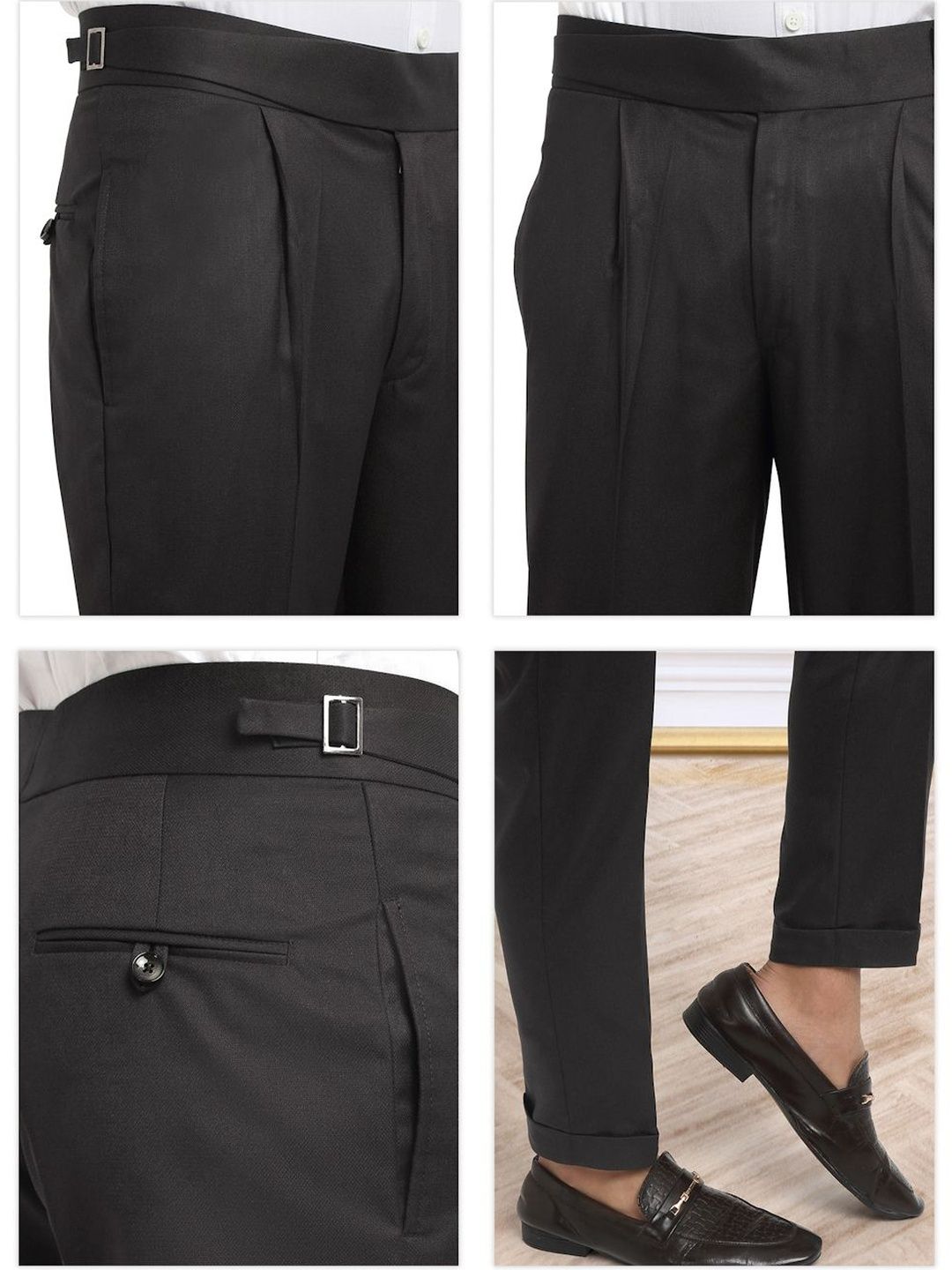 Seluar Gurkha Formal Fit Slim Fit Coklat Gelap Lelaki