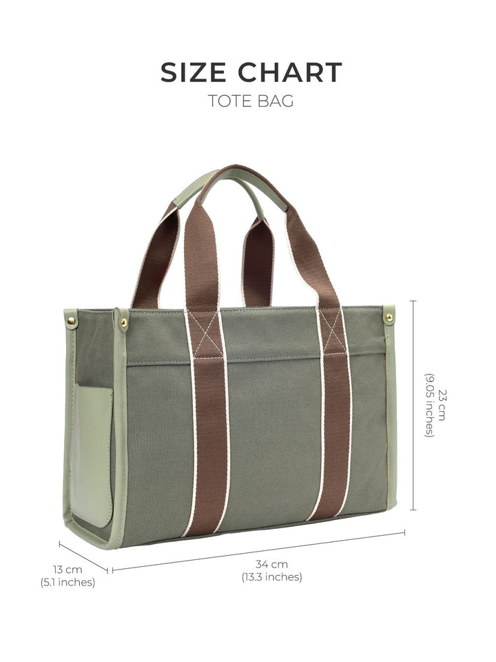 Lino Perros Self Design Canvas Structured Handheld Bag