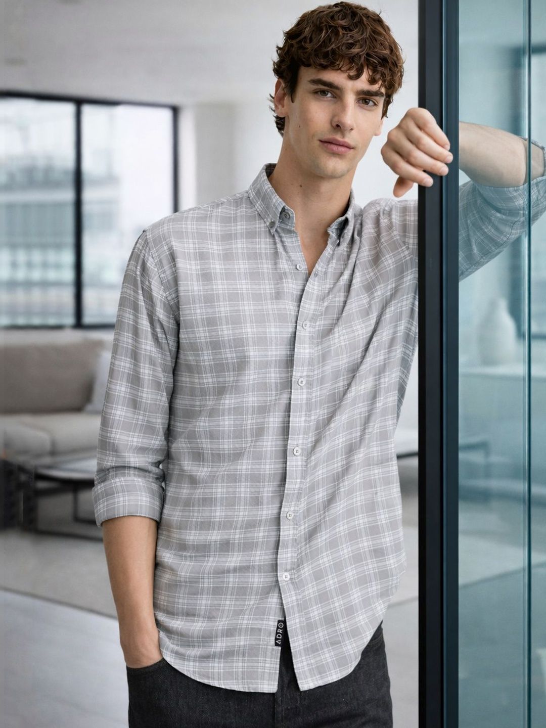 ADRO Men Standard Checked Casual Shirt