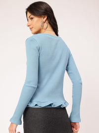 DressBerry Lush Layers Ribbed Ruffled Top with Tank