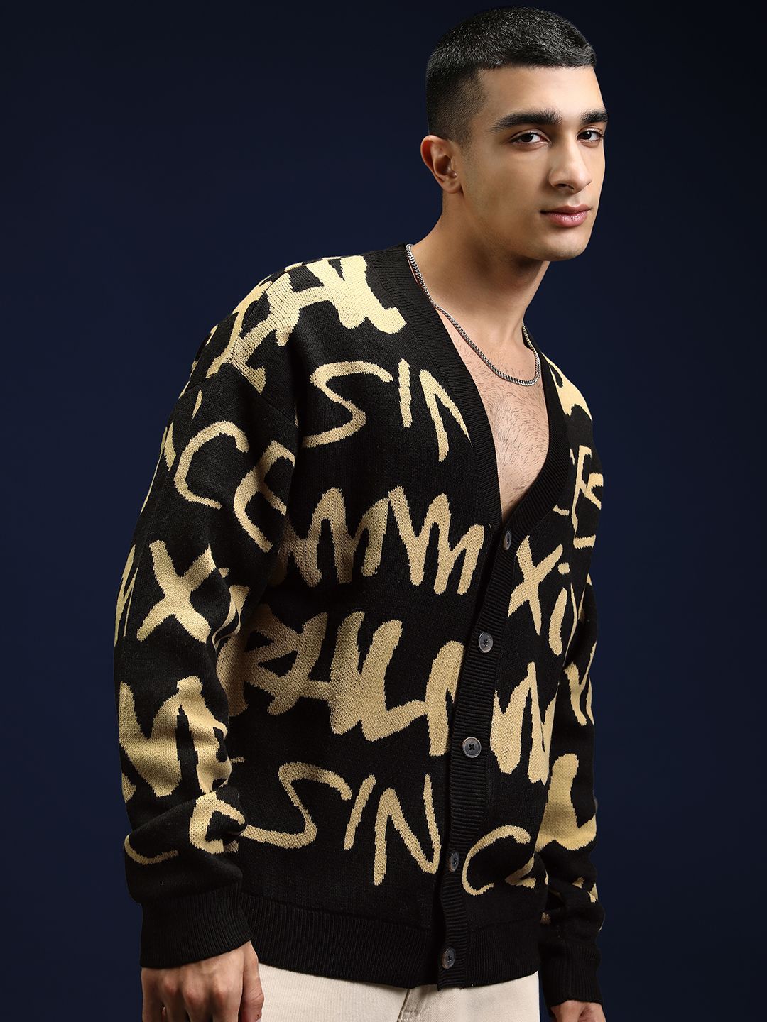 HIGHLANDER Men Typography Cardigan