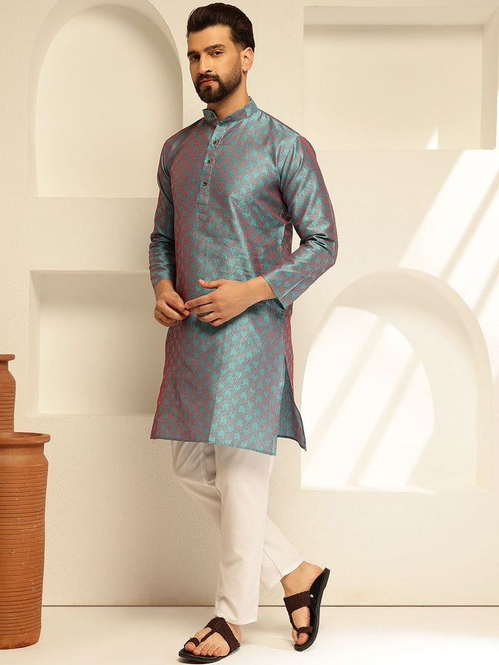SOJANYA Woven Design Thread Work Straight Kurta
