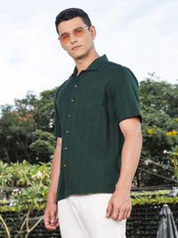Thomas Scott Men's Premium Seersucker Cotton Casual Shirt