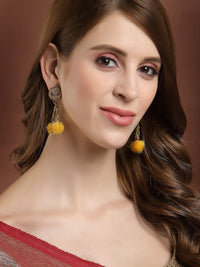 Anting-anting Jatuh Kontemporari Anouk Kuning Bersalut Emas