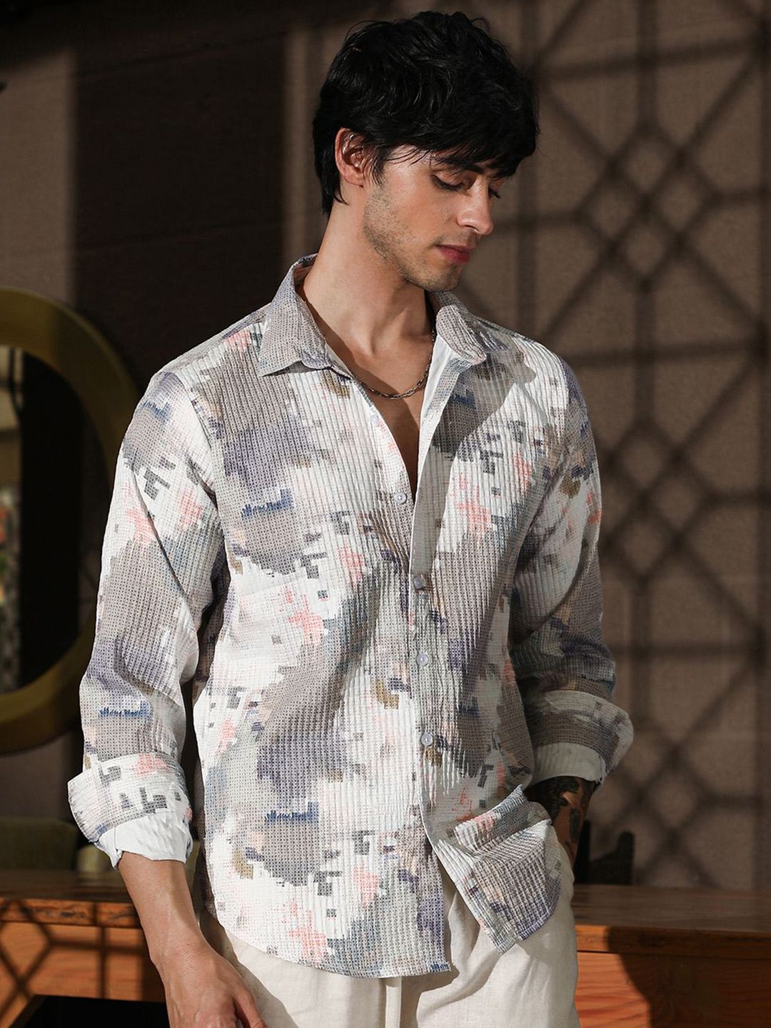 Campus Sutra Men Comfort Printed Casual Shirt
