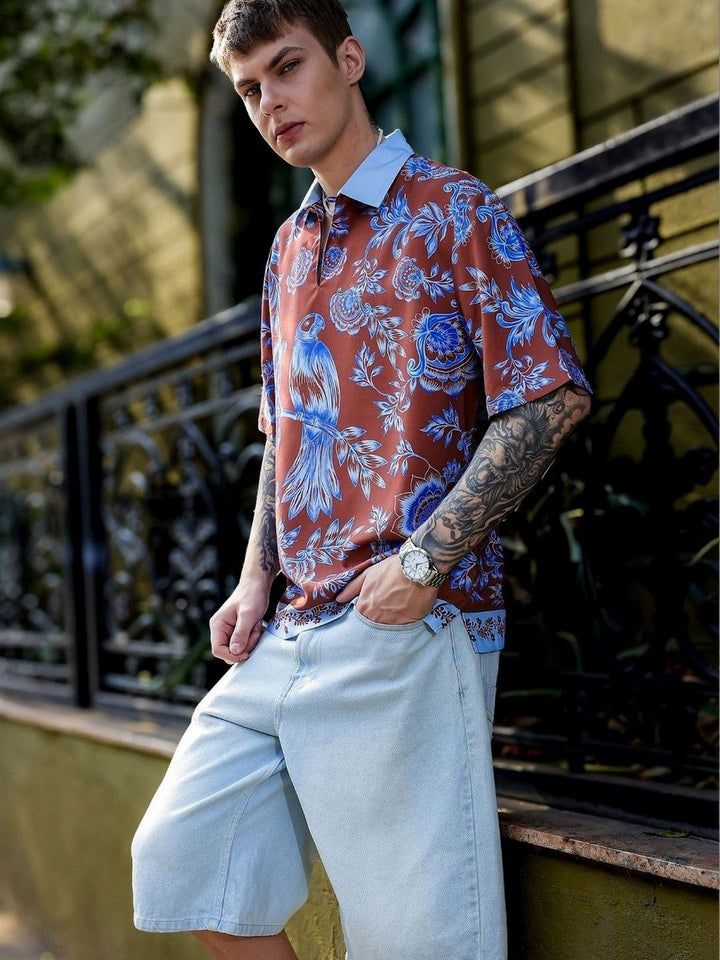 Eszett Men Floral Printed Casual Shirt