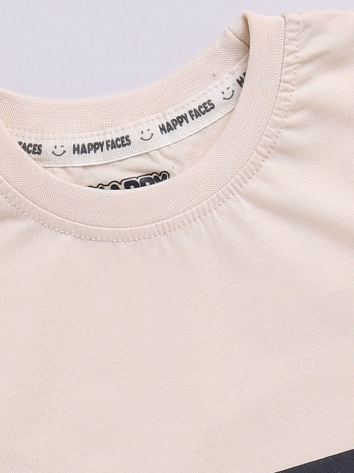 Happy Faces Boys Graphic Printed Pure Cotton T-shirt