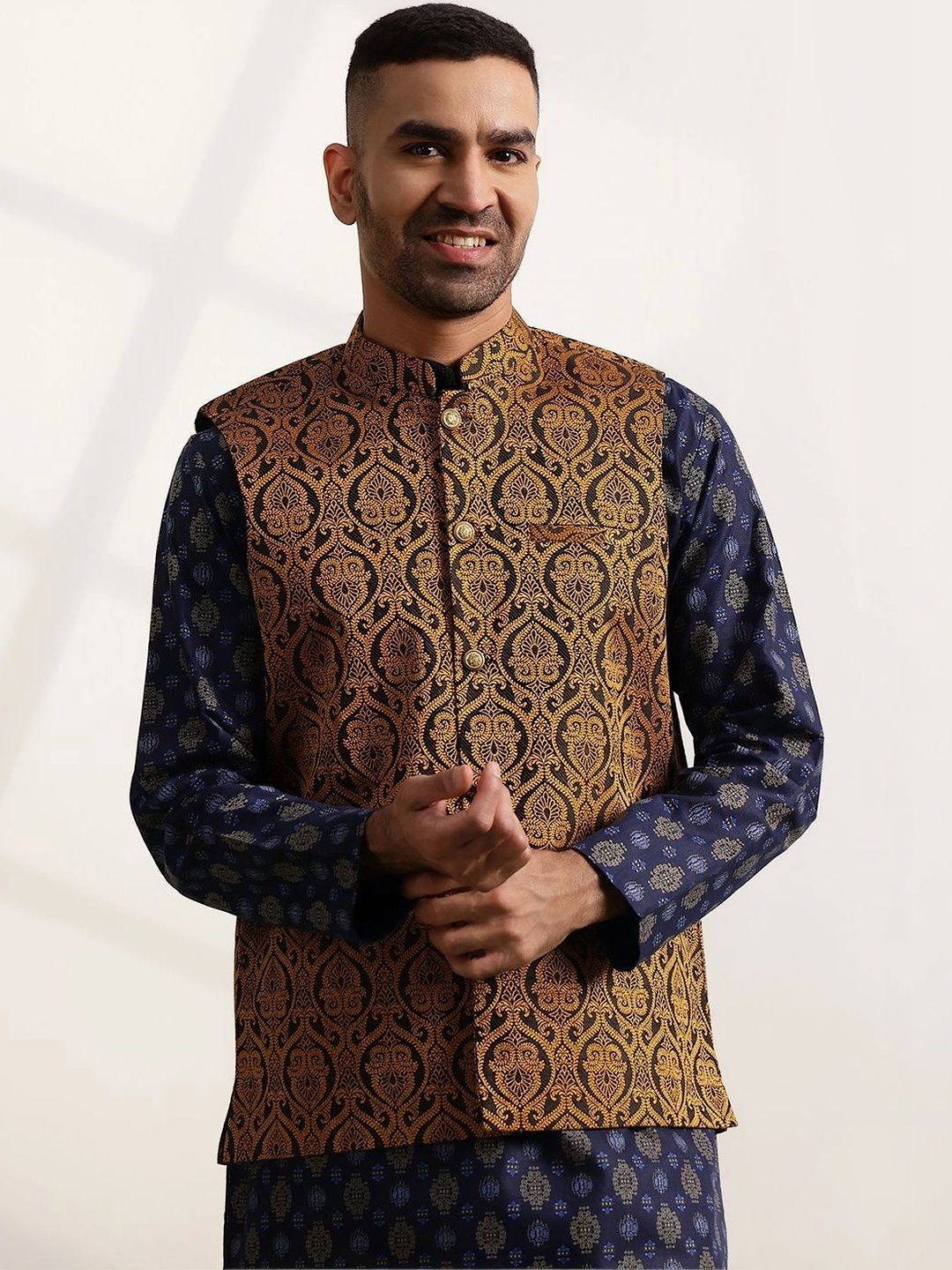 Anouk Woven Design Brocade Nehru Jackets