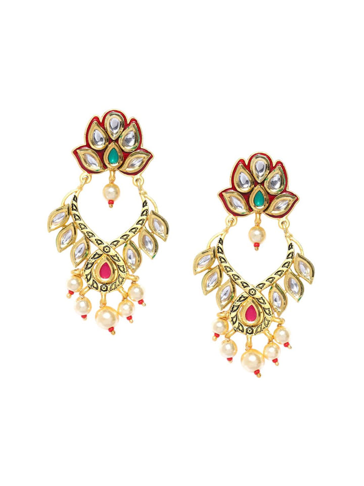 Anting-anting Drop Kontemporari Bersalut Emas Anouk Cubic Zirconia