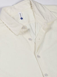 Thomas Scott Men Premium Spread Collar Textured Slim Fit Casual Shirt