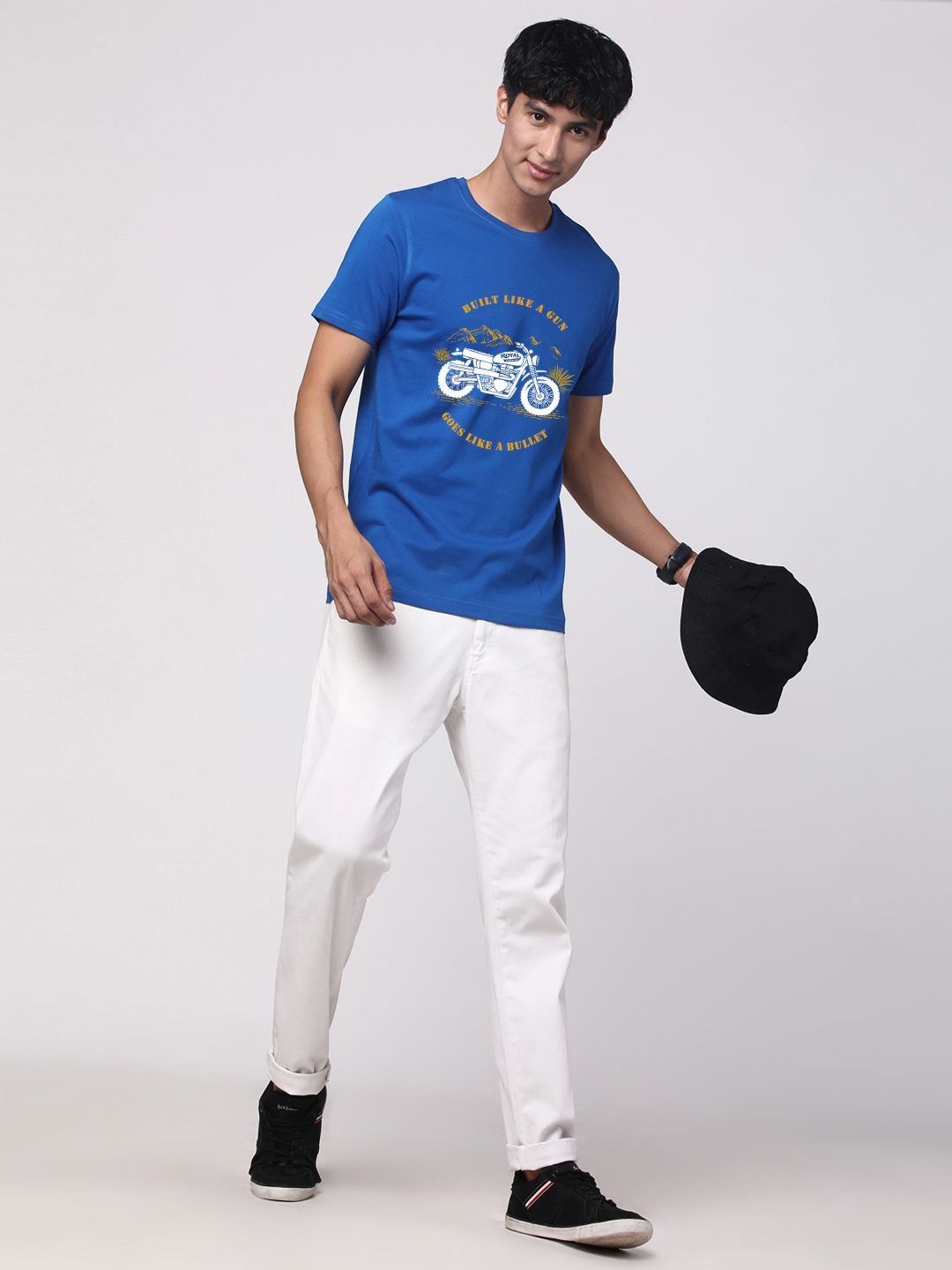 ADRO Men Graphic Printed Round Neck Cotton T-shirt
