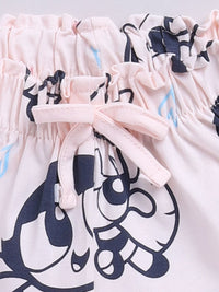 Happy Faces Kids Girls Powerpuff Girls Printed Pure Cotton Shorts