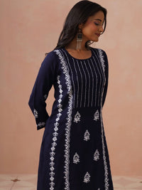 House of Chikankari Women Embroidered Thread Work Kurta