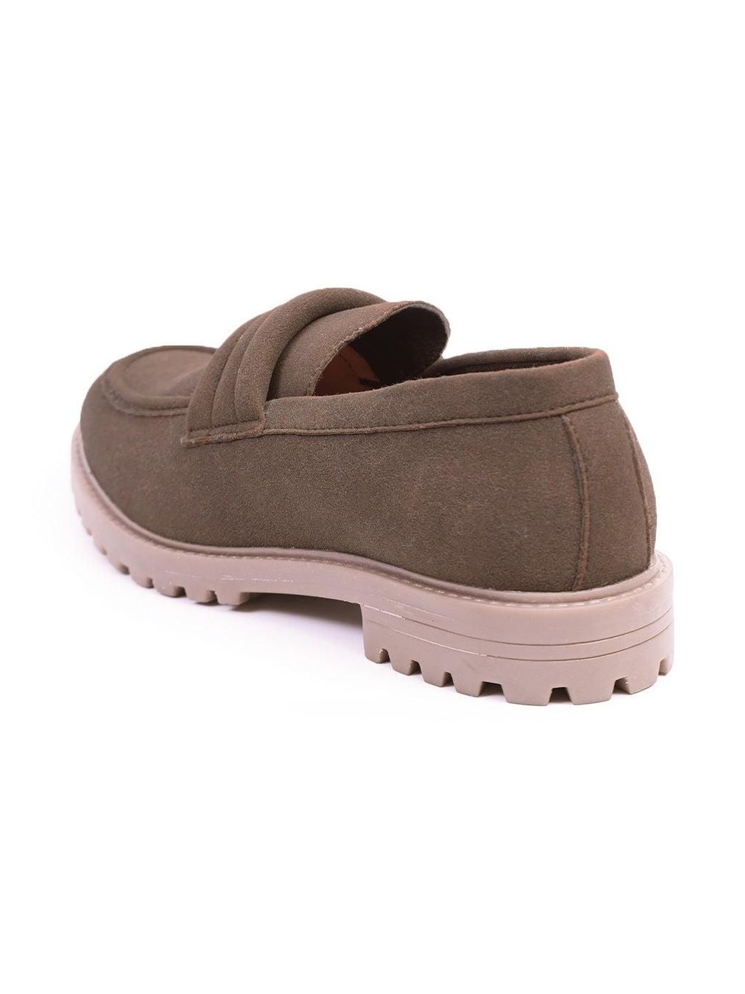 MONKSTORY Men Brown PU Strap Loafers