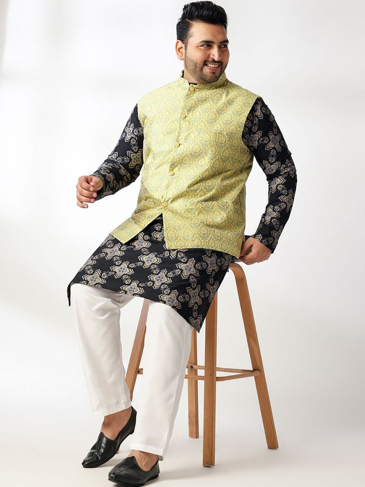 SOJANYA PLUS Men Paisley Motif Printed Nehru Jacket