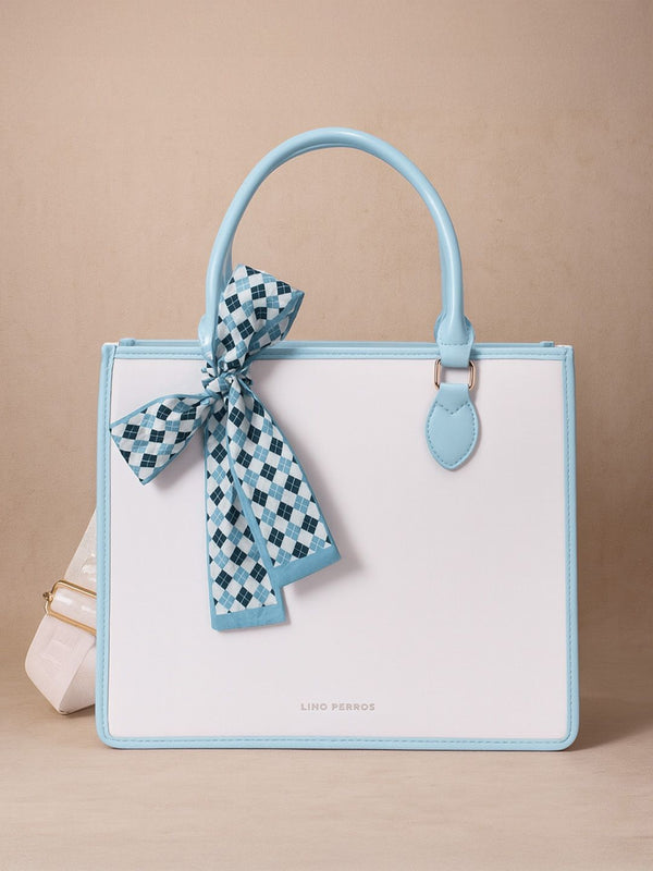 Lino Perros Structured Handheld Bag with Bow Detail