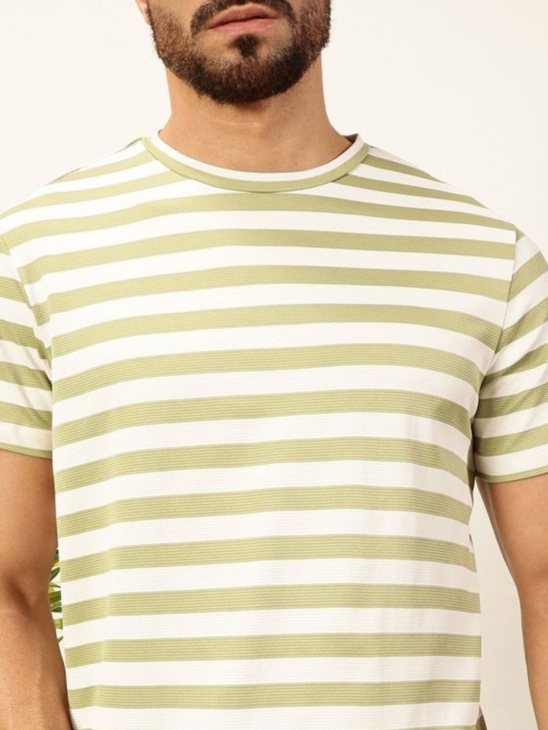 Thomas Scott Men Anti Odour Striped Round Neck T-shirt