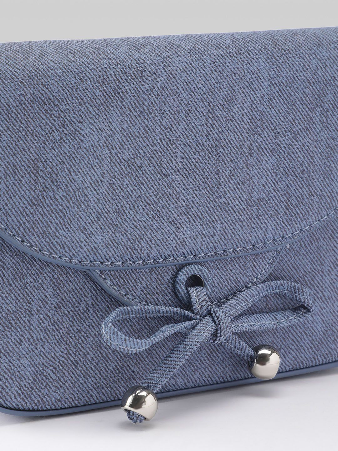 DressBerry Textured Structured Sling Bag with Bow Detail