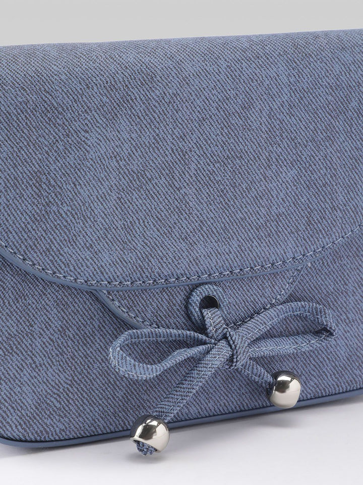 DressBerry Textured Structured Sling Bag with Bow Detail