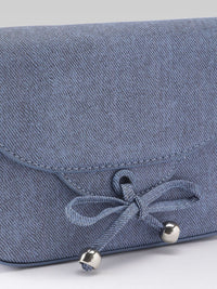 DressBerry Textured Structured Sling Bag with Bow Detail