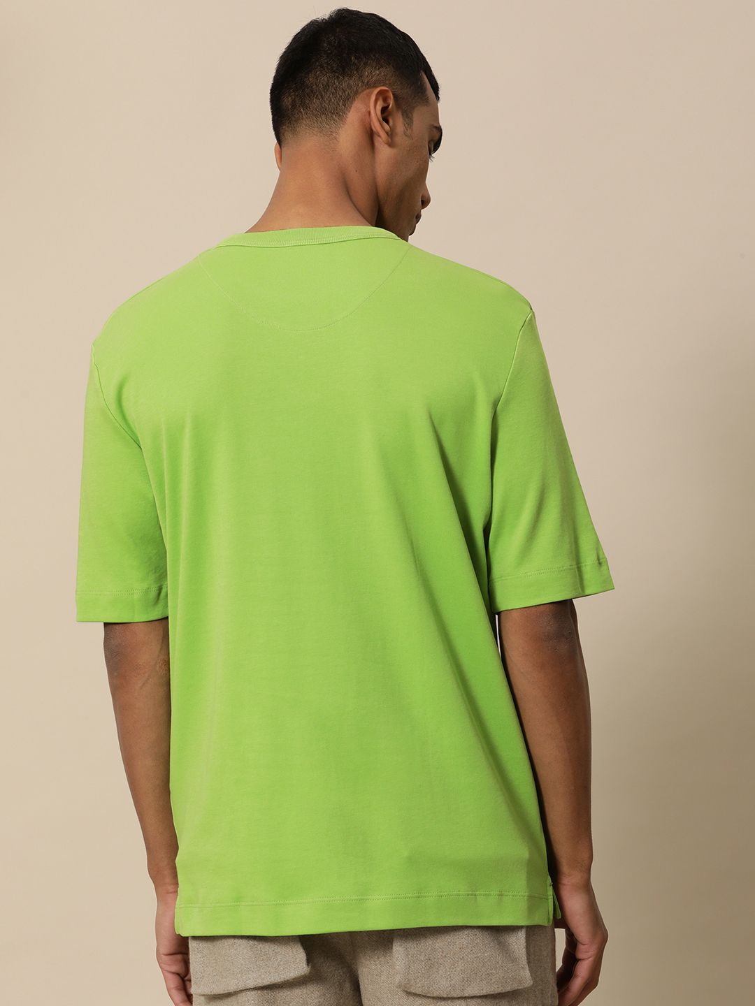 Mr Bowerbird Men Green Pure Cotton Philosophy Oversized T-shirt