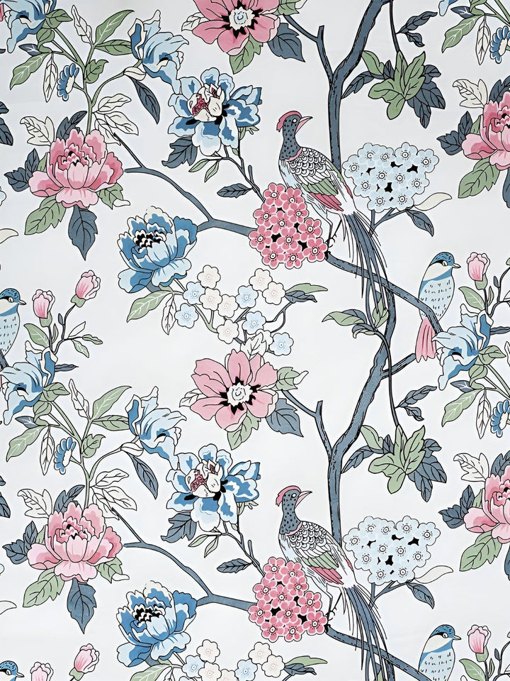 Story@home White & Pink 8 Pieces Floral Printed Satin Finish Diwan Set
