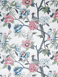 Story@home White & Pink 8 Pieces Floral Printed Satin Finish Diwan Set