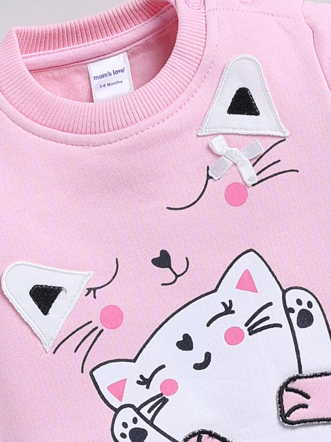Moms Love Infant Girls Printed Pure Cotton Sweatshirt