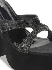 Mochi Embellished Block Sandals