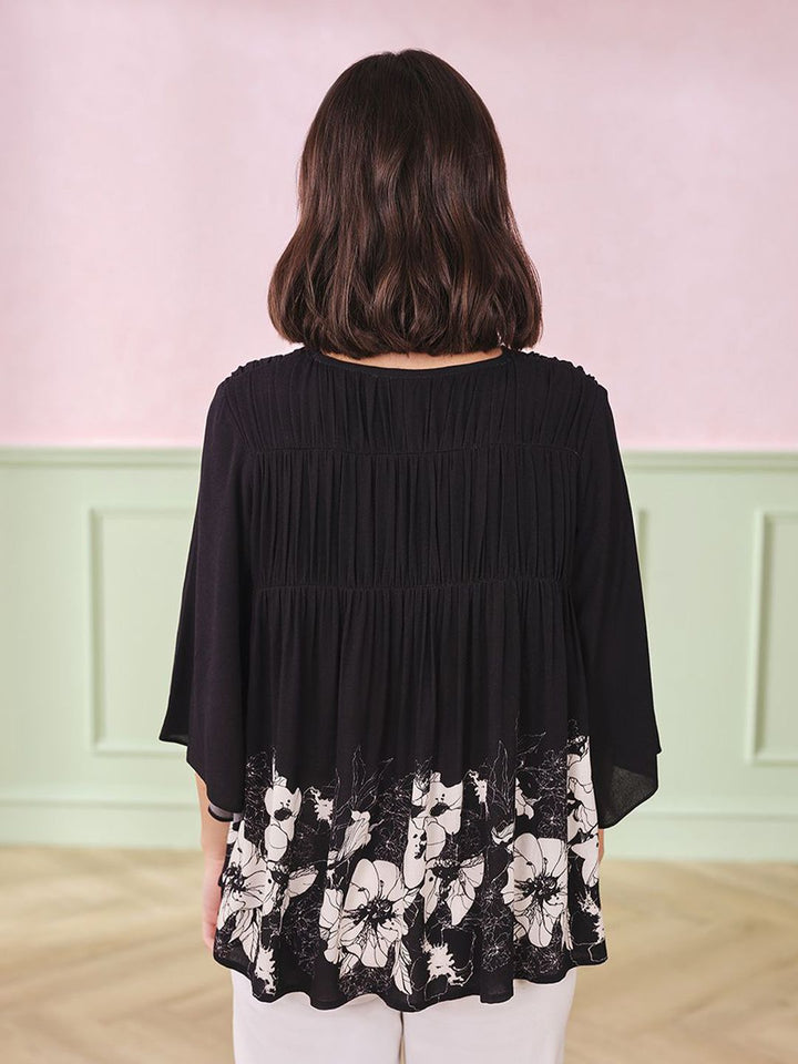 AND Women Floral Print V-Neck Top