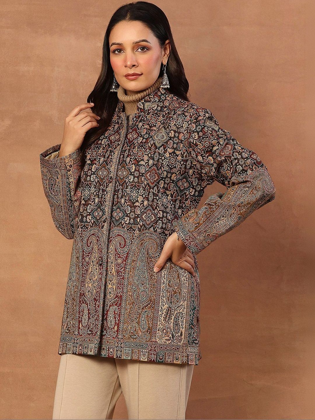 House of Chikankari Women Tailored Jaket Woolen