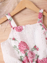 YK Girls Printed Basic Jumpsuit