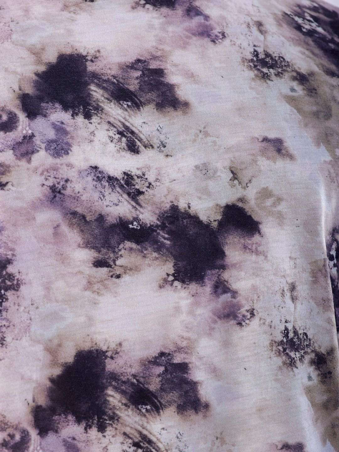 The Indian Garage Co Men Tie and Dye Round Neck Oversized T-shirt