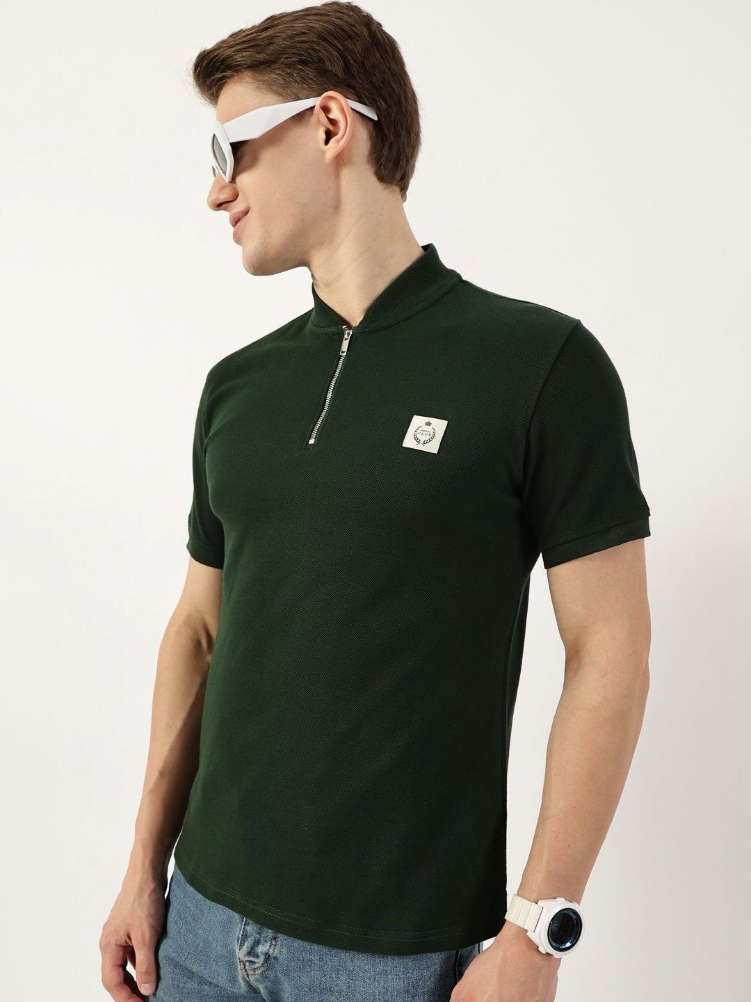 Thomas Scott Men Mandarin Collar T-shirt