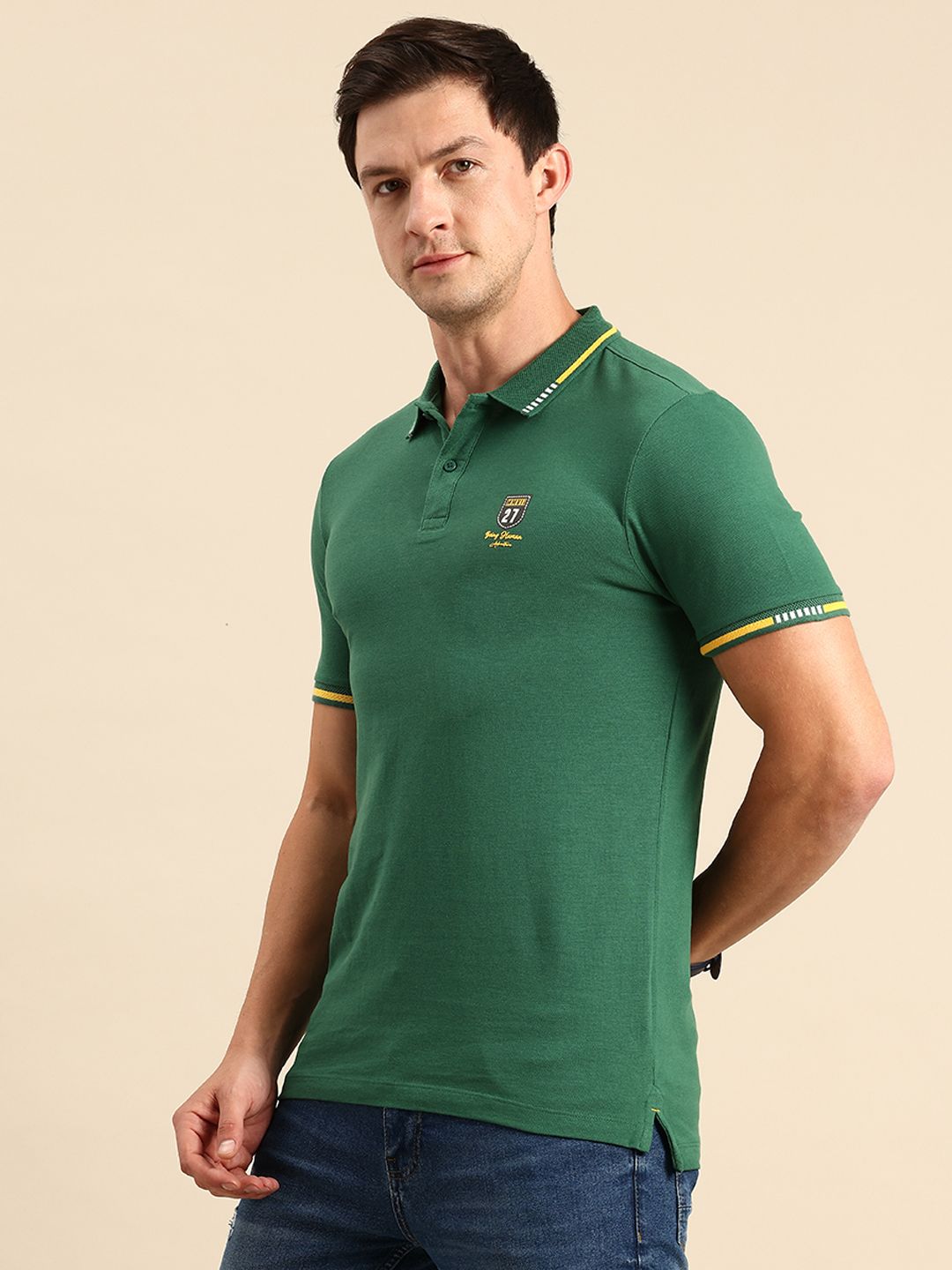 Being Human Polo Collar Pure Cotton T-shirt