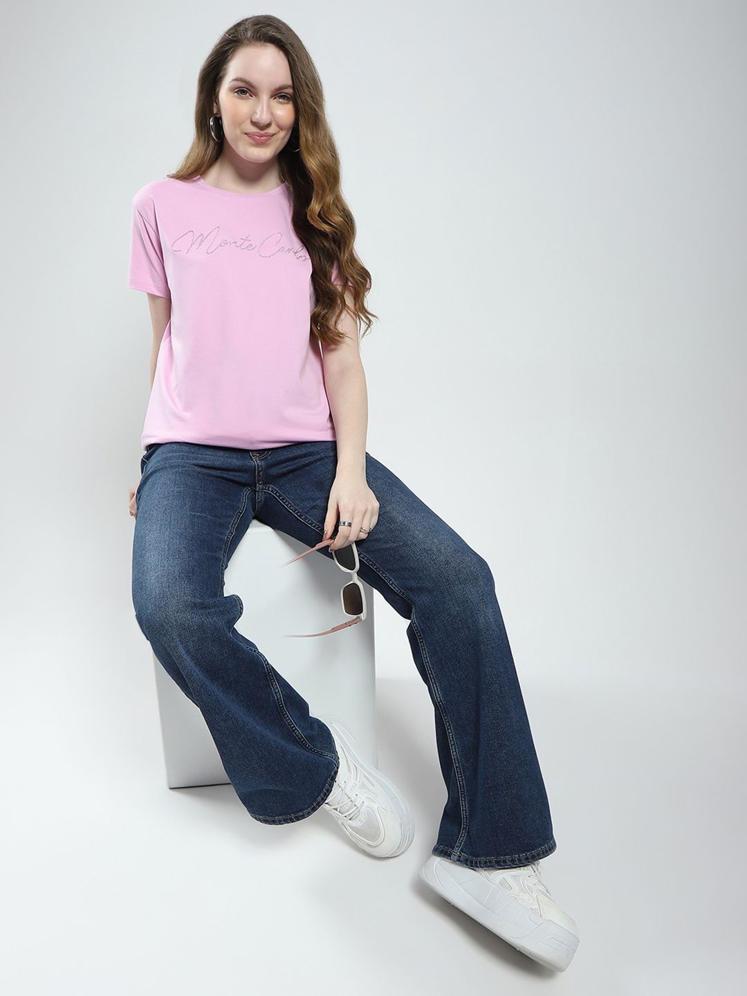 Monte Carlo Brand Logo Embroidered T-shirt