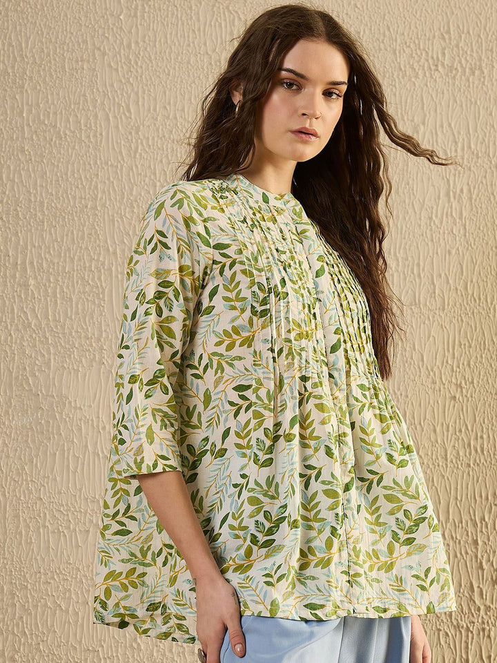 SANSKRUTIHOMES Women Floral Opaque Printed Casual Shirt