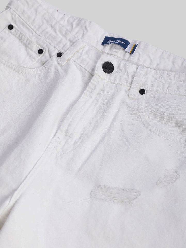 Bene Kleed Men Baggy Fit Distressed Denim Shorts