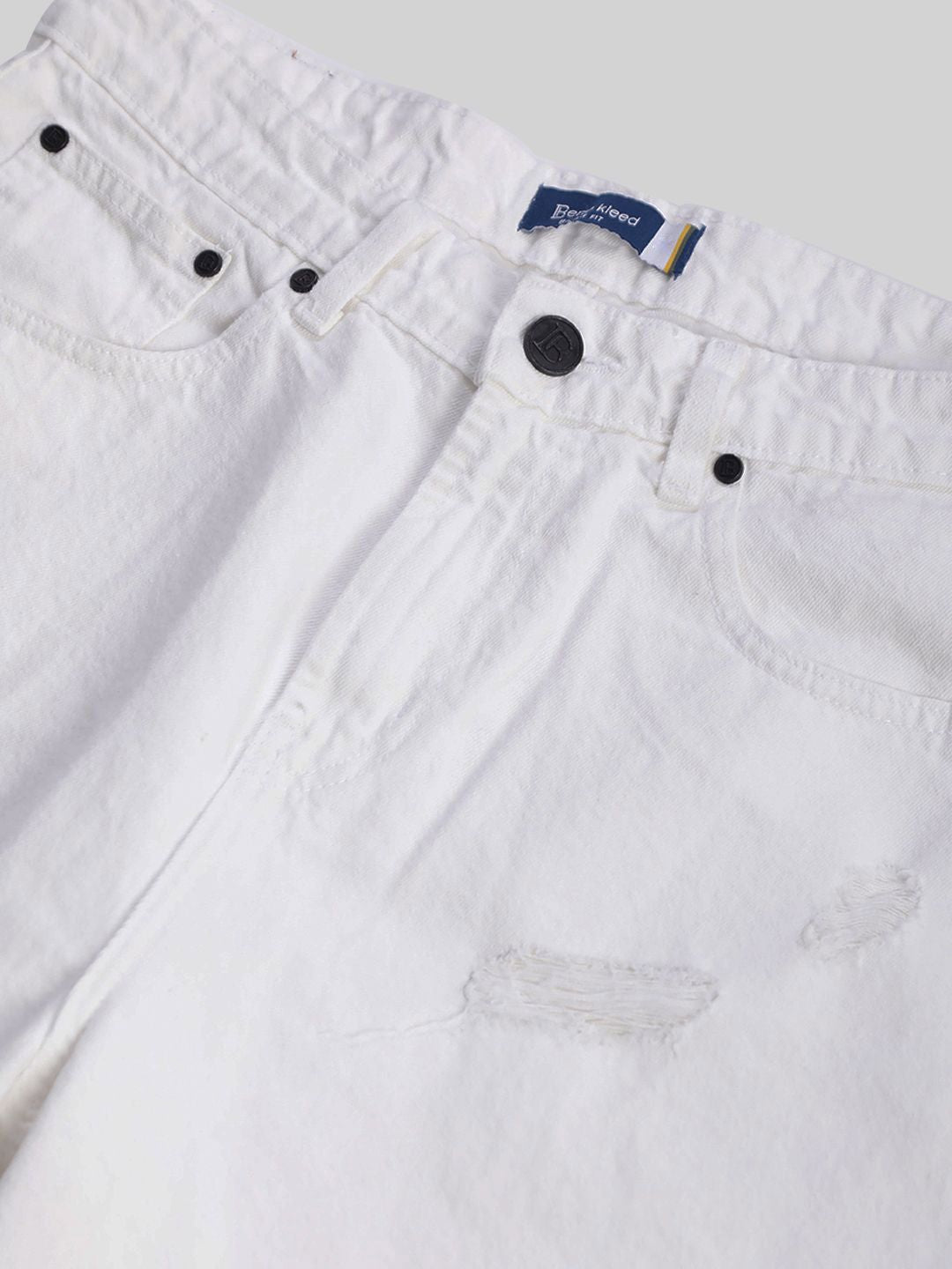 Bene Kleed Men Baggy Fit Distressed Denim Shorts