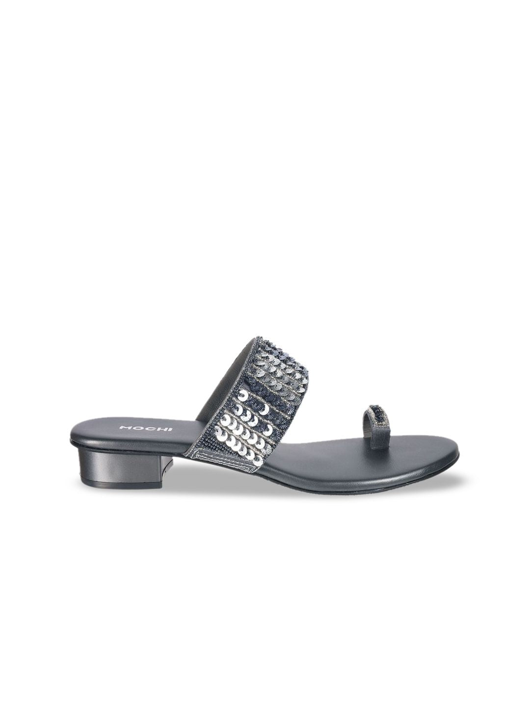 Mochi Women Embellished Block Mules