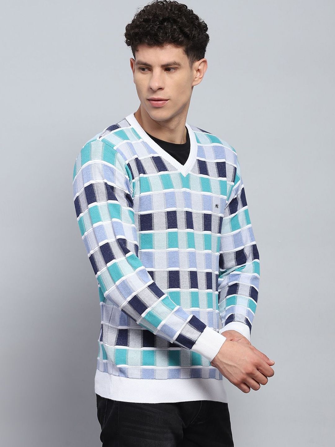 Monte Carlo Men Checked Pullover