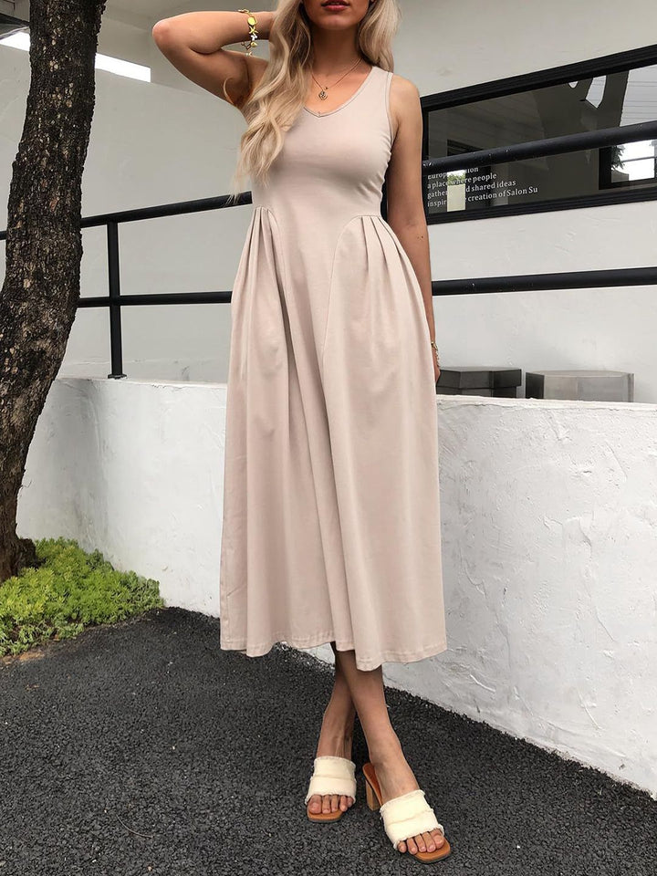 DressBerry  women Solid Fit & Flare Midi Dress