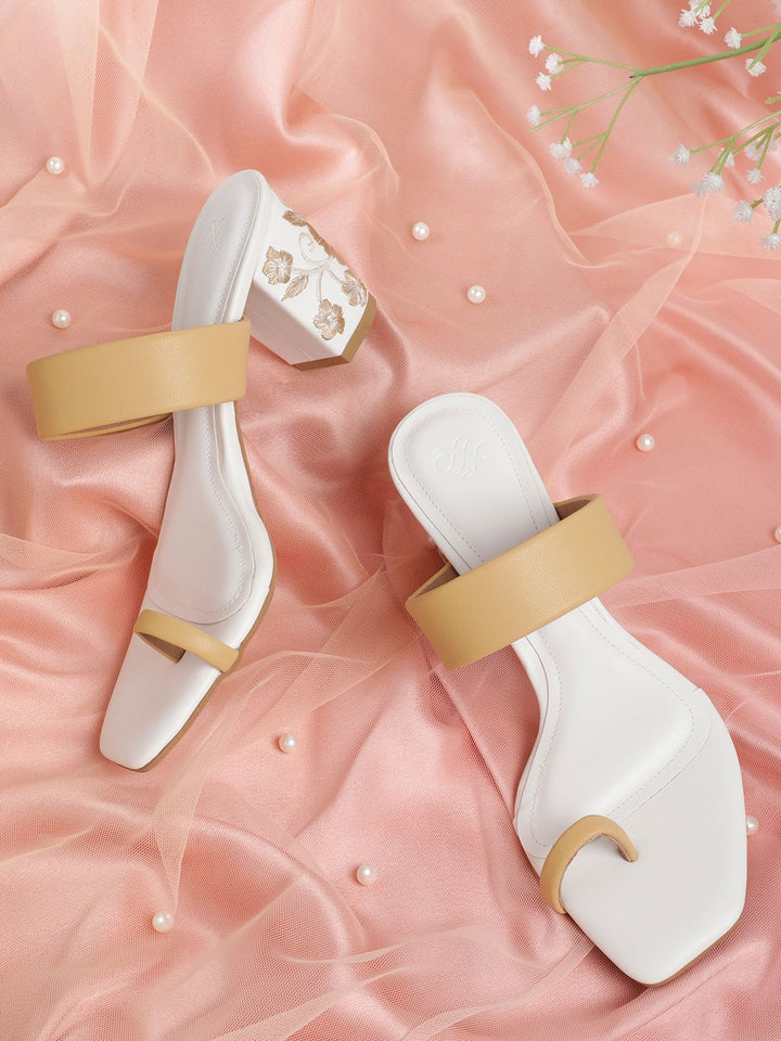 House of Pataudi Open Toe Block Heels