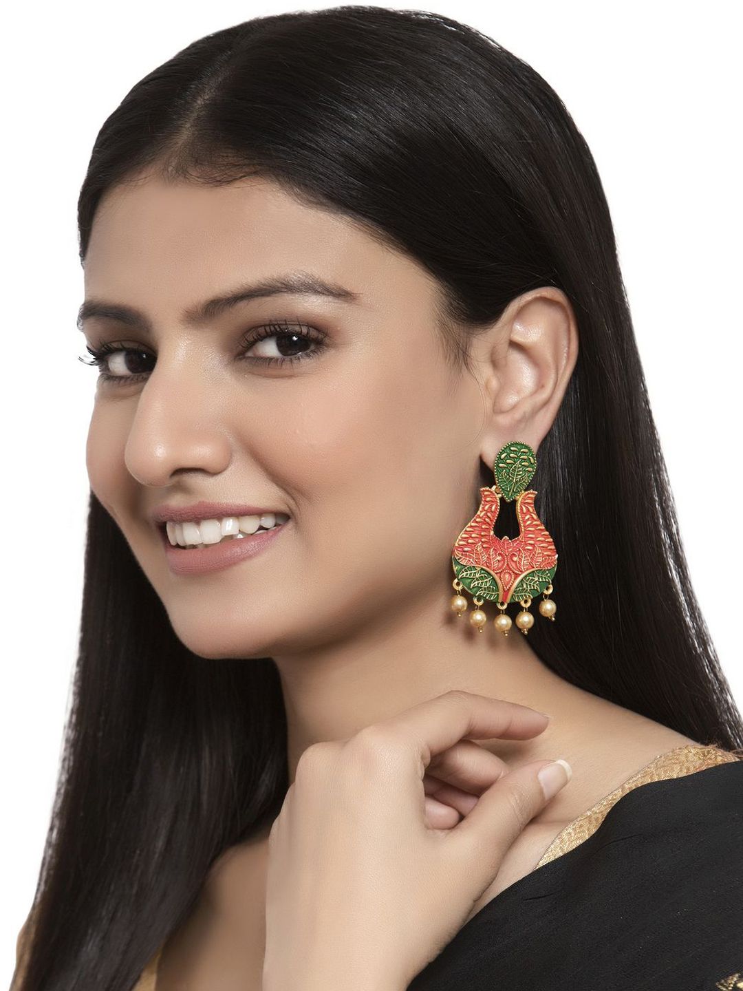 Anting-anting Drop Kontemporari Anouk Saduran Emas