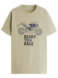 ADRO Men Graphic Printed Round Neck Cotton T-shirt