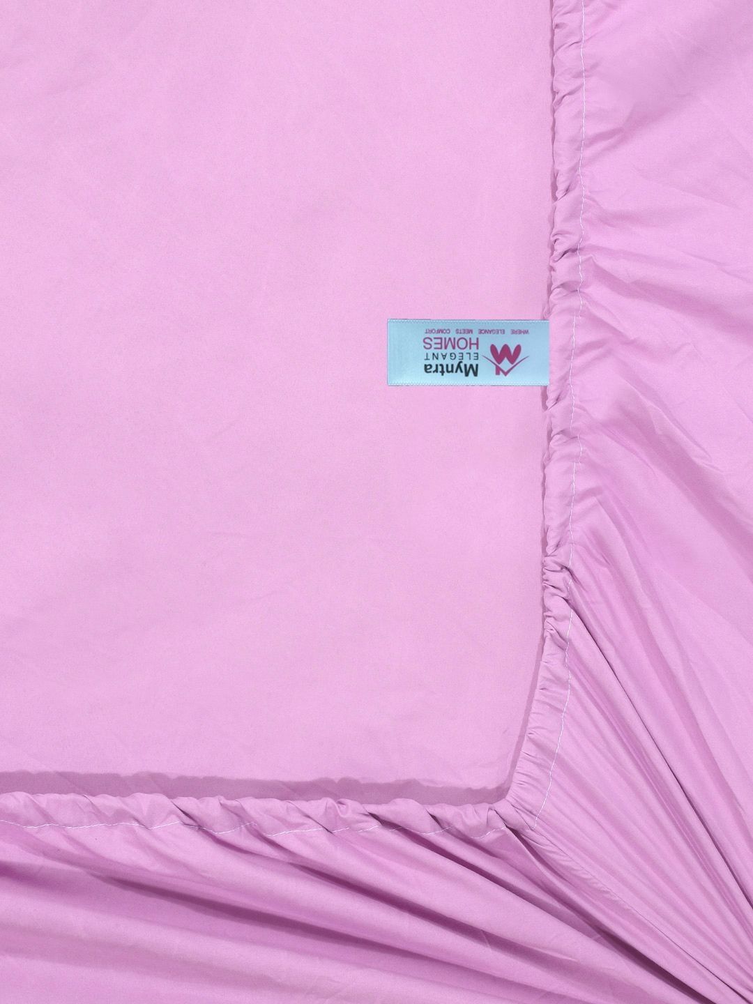 Myntra Elegant Homes Purple Solid 300 TC Fitted King Double Bedsheet with 2 Pillow Covers